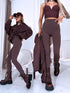 TERMO leggings "CLIMB" LM88212 - CHOCO